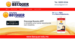 Desktop Screenshot of becquer.edu.mx